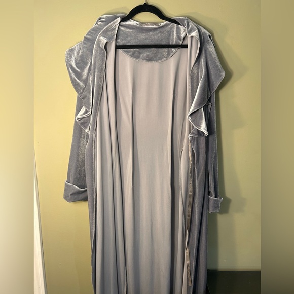 Velour Robe Full Length Belted 4 Way Stretch - Picture 10 of 10